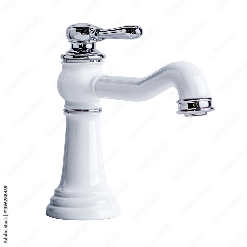 Elegant sanitary ware faucet with cutout background home interior product showcase modern design Elegant sanitary ware faucet with cutout background home interior product showcase modern design