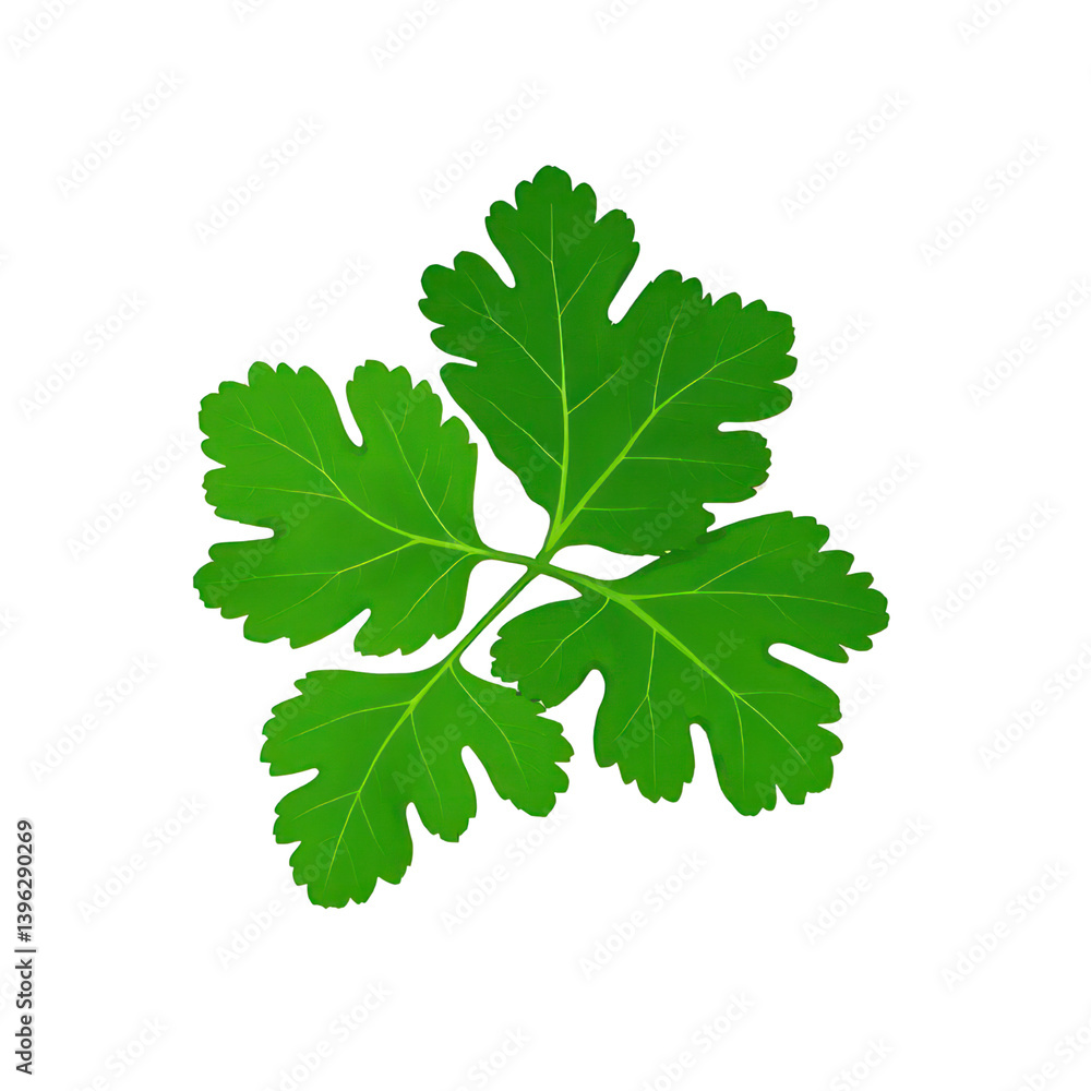 Coriander Leaves Isolated On Transparent Background, Generative AI Coriander Leaves Isolated On Transparent Background, Generative AI