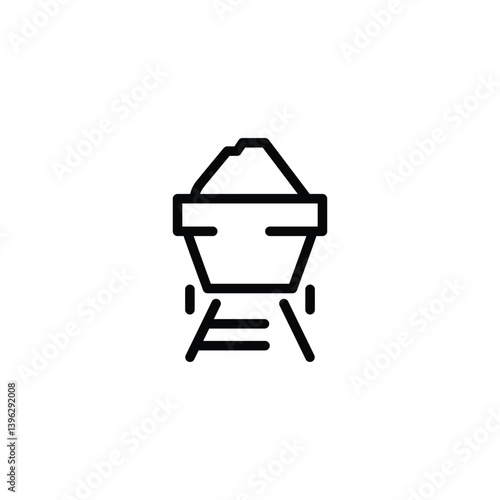 gold mine outline icon vector design good for web or mobile app