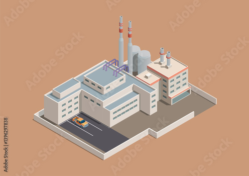 Isometric industrial building
