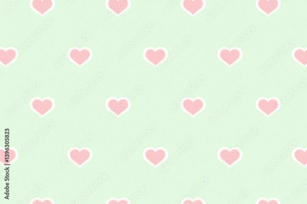 pink hearts on a green background pink hearts on a green background