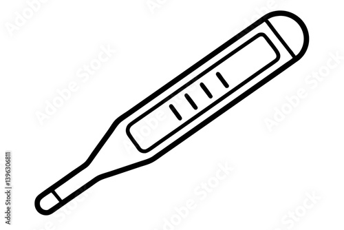 digital thermometer  silhouette vector
