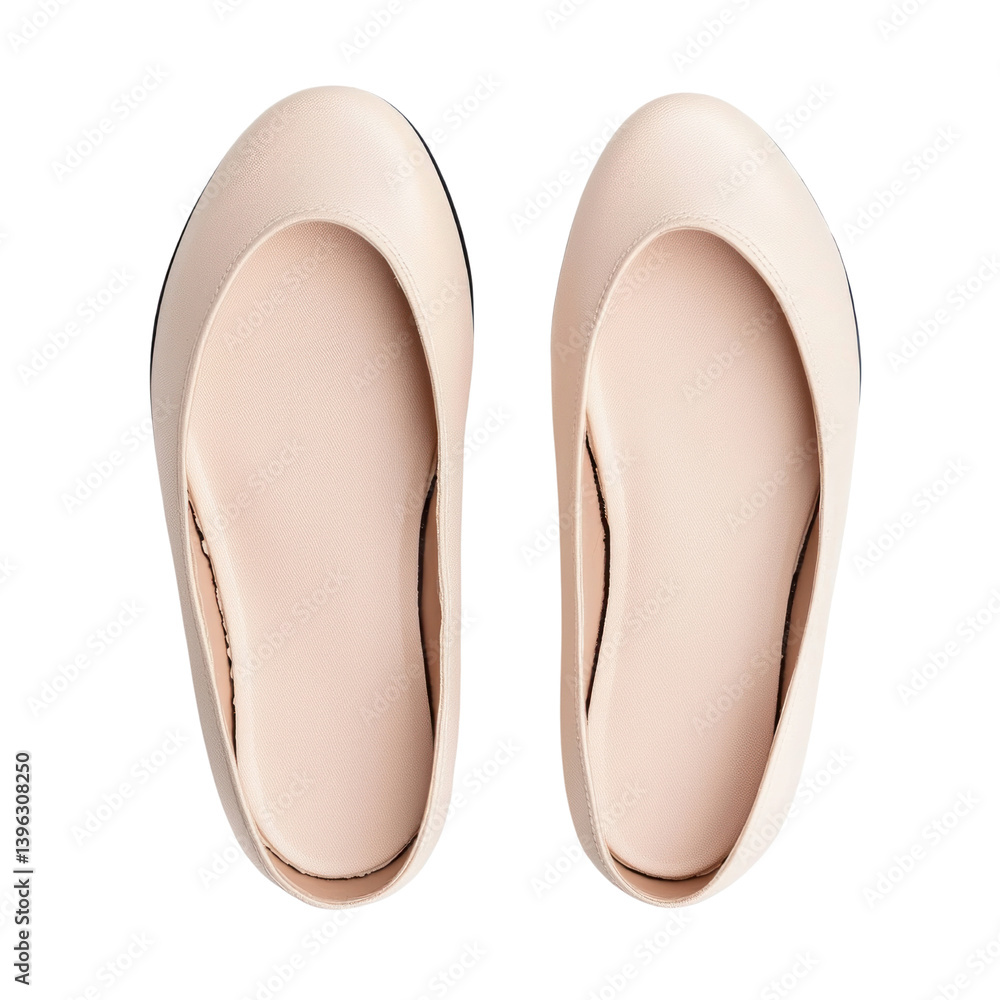 Stylish ballet flats modern studio product showcase bright environment top view fashion concept Stylish ballet flats modern studio product showcase bright environment top view fashion concept