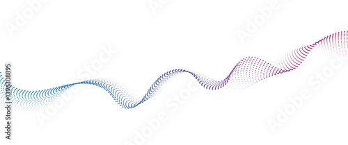Obraz na płótnie Flowing Dot Wave halftone gradient pattern on transparent background
w salonie