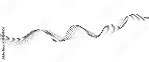 Obraz na płótnie Flowing Dot Wave halftone gradient pattern on transparent background
w salonie