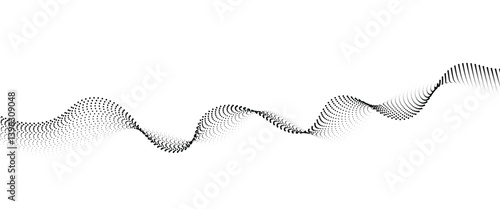 Obraz na płótnie Flowing Dot Wave halftone gradient pattern on transparent background
w salonie