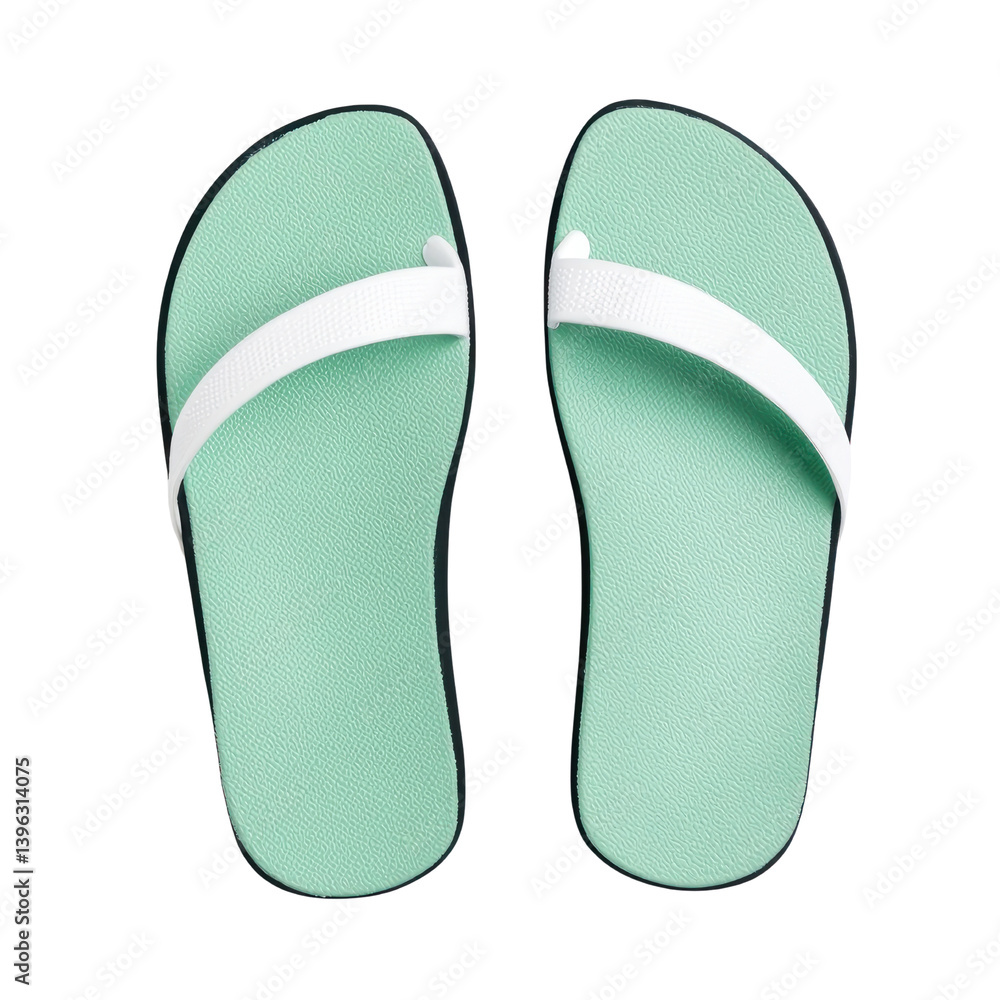 Summer vibes stylish flip flops beachside product showcase outdoor top view comfort and fashion Summer vibes stylish flip flops beachside product showcase outdoor top view comfort and fashion