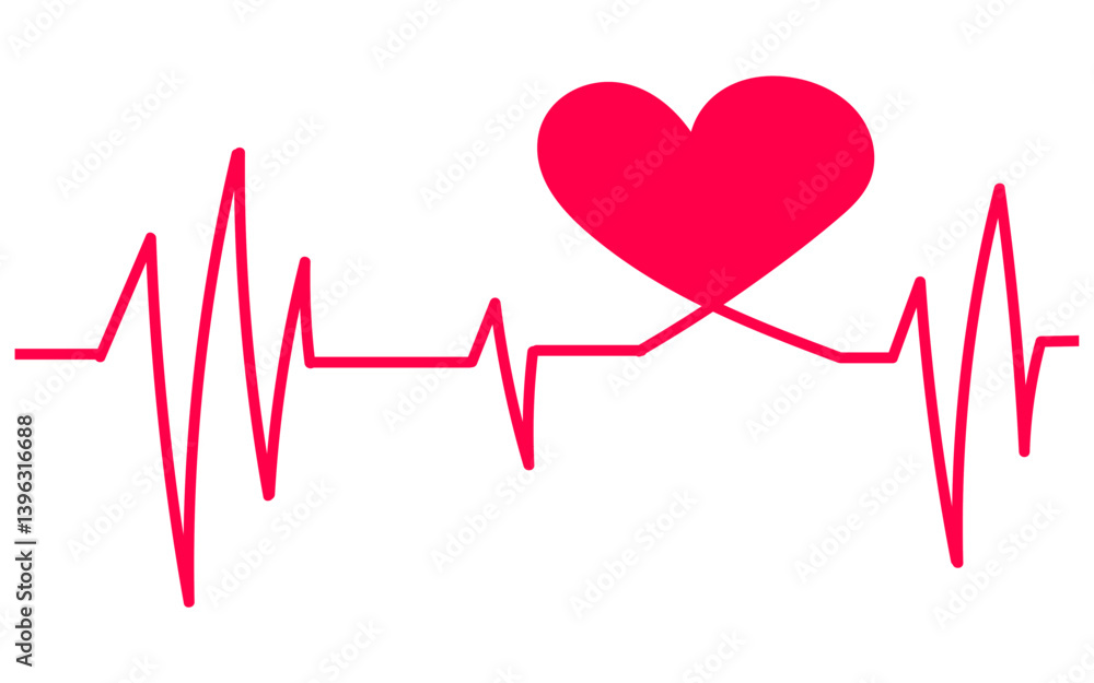 Heart beat one line. Continuous lines heart beats drawing. Wave pulse. Hand draw heartbeat. Design heartbeat for print. Red silhouette cardiogram isolated on white background. Vector illustration eps Heart beat one line. Continuous lines heart beats drawing. Wave pulse. Hand draw heartbeat. Design heartbeat for print. Red silhouette cardiogram isolated on white background. Vector illustration eps