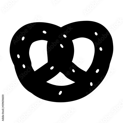 A Simple Black and White Illustration of a Pretzel Knot