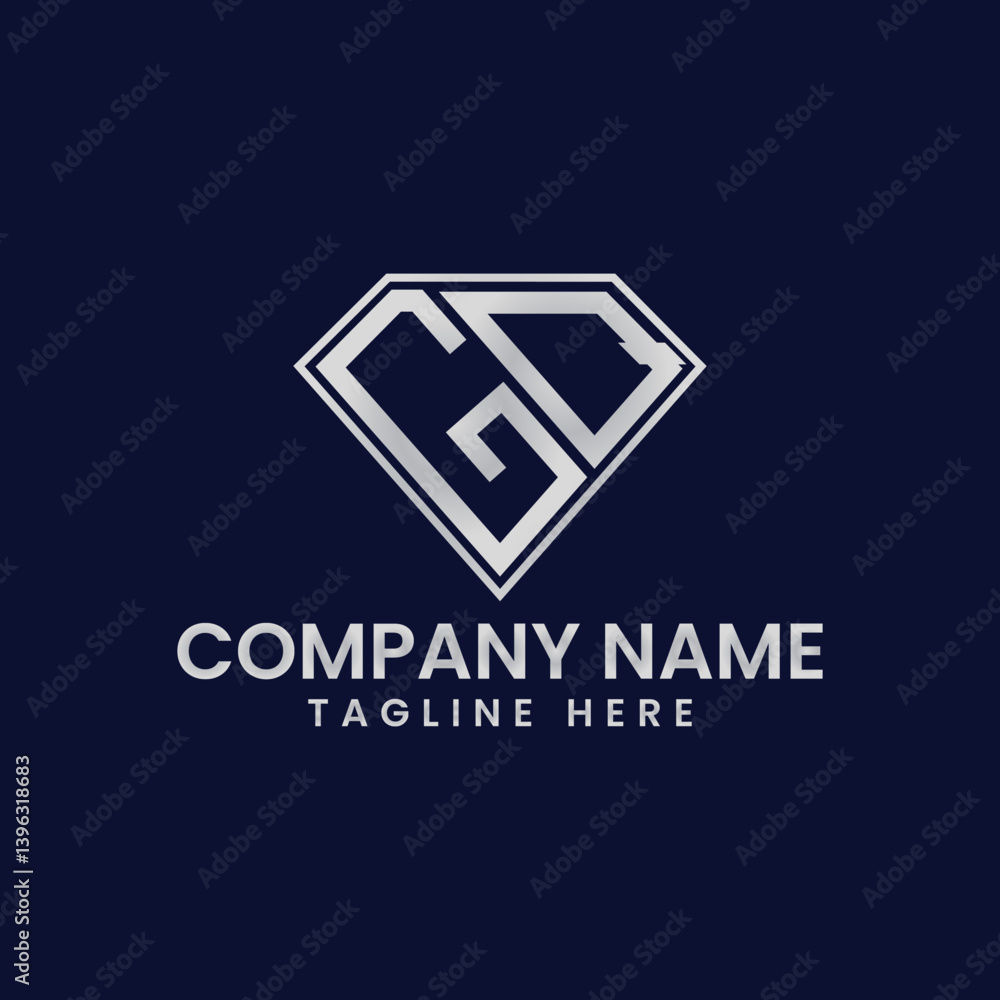 Simple Letter Logo in Diamond Frame Simple Letter Logo in Diamond Frame