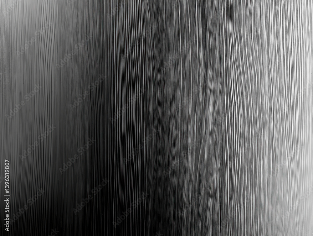 Fototapeta premium Brushed Gray Metal Texture Background - Abstract Silver Metallic Surface with Vertical Grain and Gradient Effect