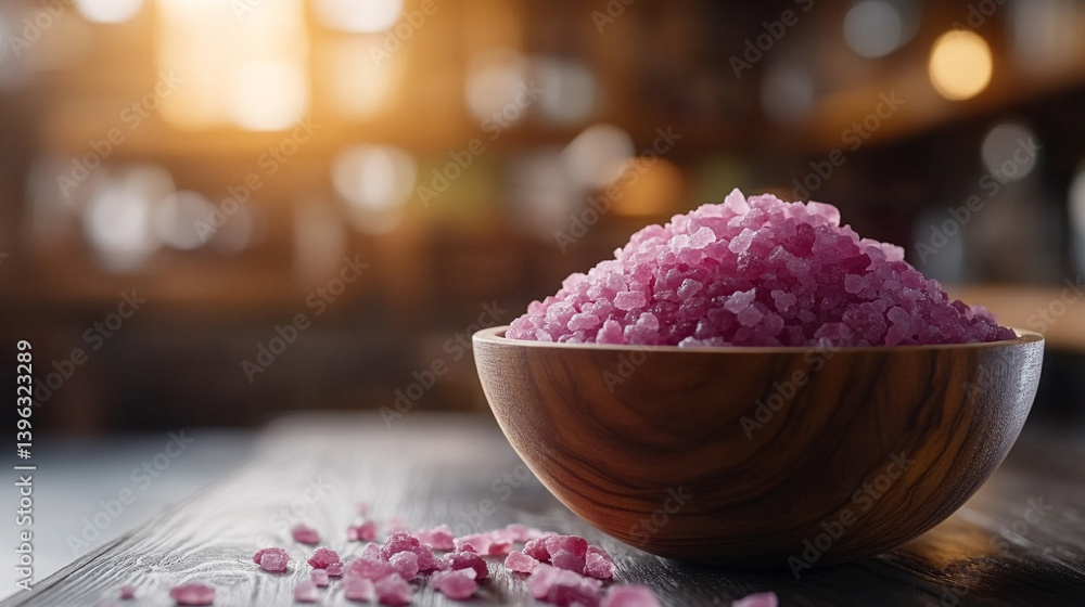 A modern scene featuring pink salt in a wooden bowl, symbolizing health, wellness, and natural purity, with a touch of rustic elegance.
A modern scene featuring pink salt in a wooden bowl, symbolizing health, wellness, and natural purity, with a touch of rustic elegance.