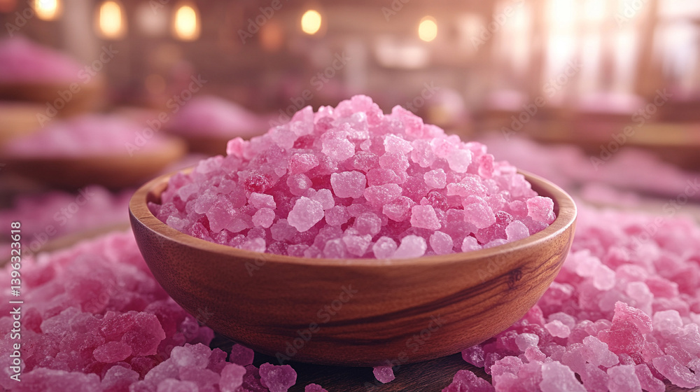 A modern scene featuring pink salt in a wooden bowl, symbolizing health, wellness, and natural purity, with a touch of rustic elegance.
A modern scene featuring pink salt in a wooden bowl, symbolizing health, wellness, and natural purity, with a touch of rustic elegance.