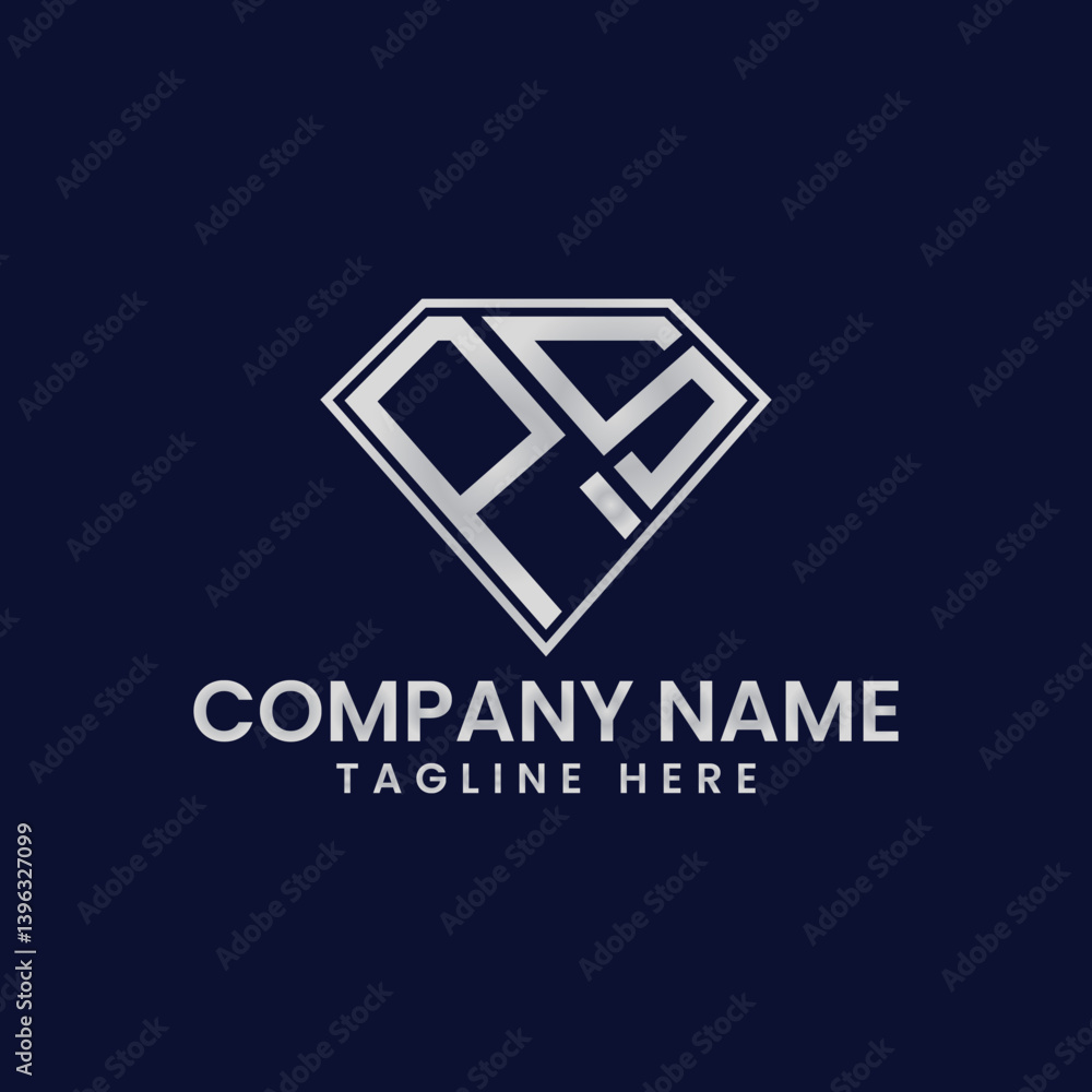 Fototapeta premium Simple Letter Logo in Diamond Frame