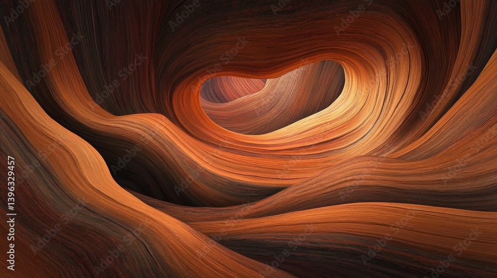 Obraz premium Swirling canyon A mesmerizing view of layered rock formations eroded over time in smooth, flowing patterns