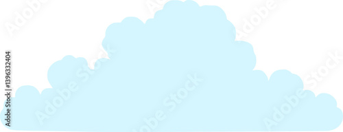 Fluffy cloud silhouettes. Vector cloud shape. Design elements for the weather forecast, web interface or cloud storage applications .Weather concept 
