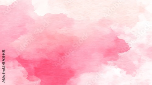 Soft abstract pink pastel watercolor background with gentle gradient texture. Elegant artistic concept suitable for invitation, card design, decoration, creative layout, poster, wall art composition