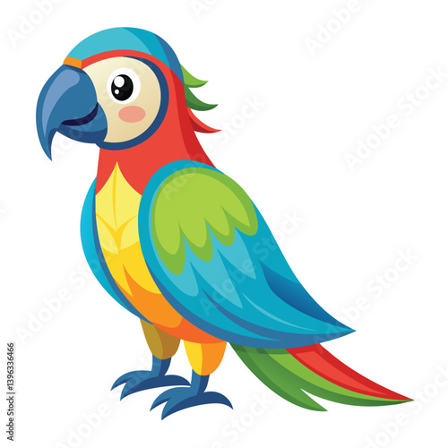 Parrot isolated on white background