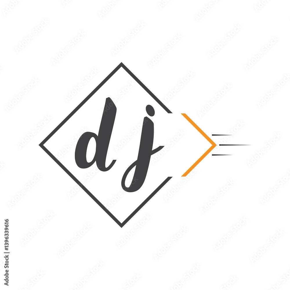 initial monogram logo with square style design. initial monogram logo with square style design.