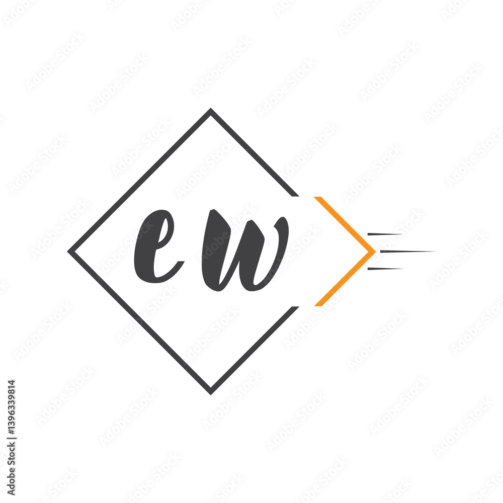 initial monogram logo with square style design. initial monogram logo with square style design.