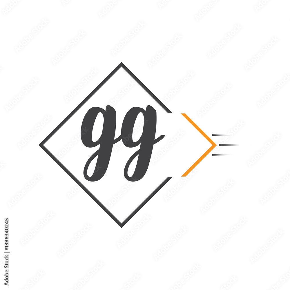 initial monogram logo with square style design. initial monogram logo with square style design.