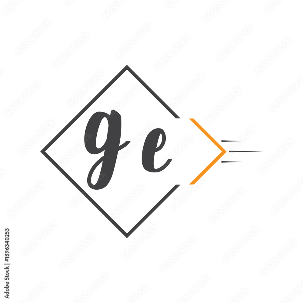 initial monogram logo with square style design. initial monogram logo with square style design.