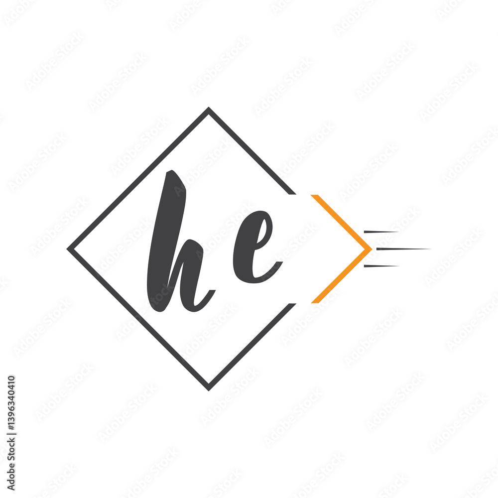 initial monogram logo with square style design. initial monogram logo with square style design.