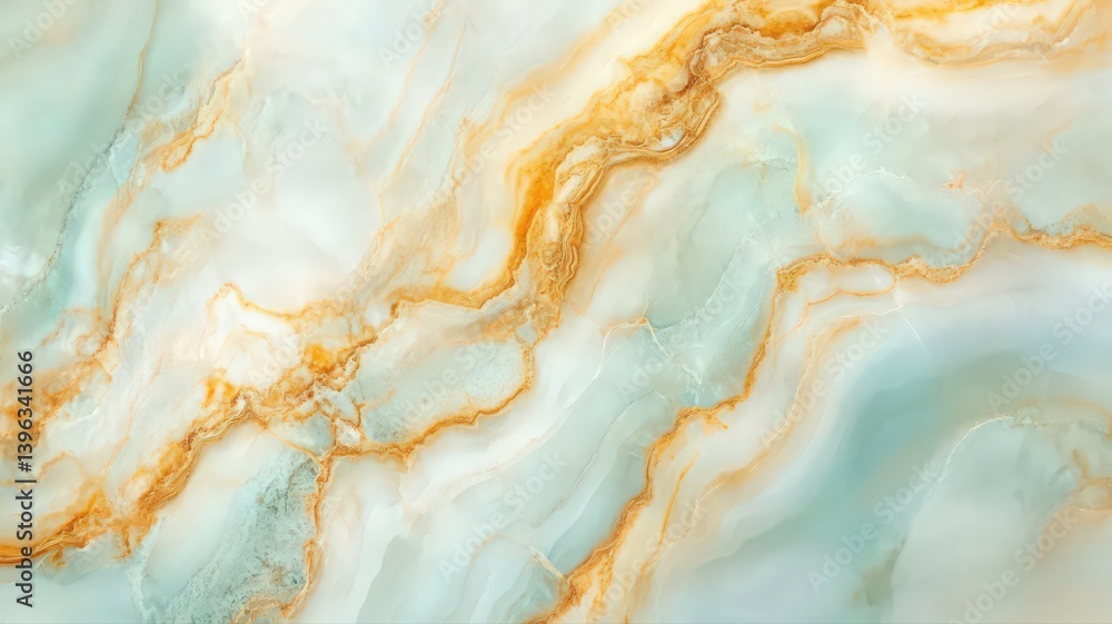 Fototapeta premium Abstract Teal and Gold Marble Texture Background