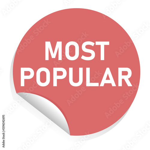 The most popular red 3d sticker vector
Vector 3d sticker on a white background with the inscription