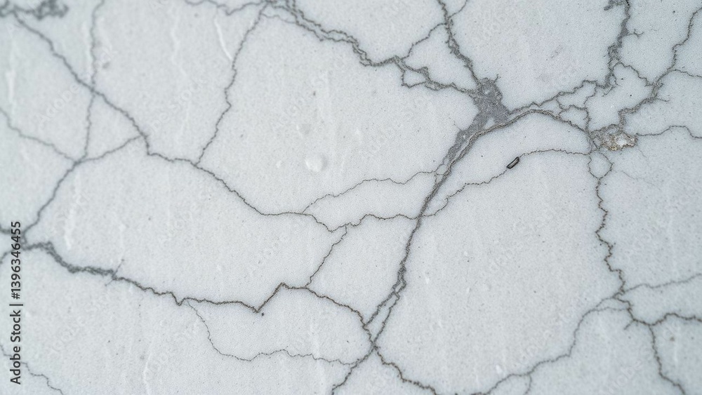 Obraz premium Striking surface with intricate, meandering dark veins against a pristine white backdrop, creating a visually captivating natural design.