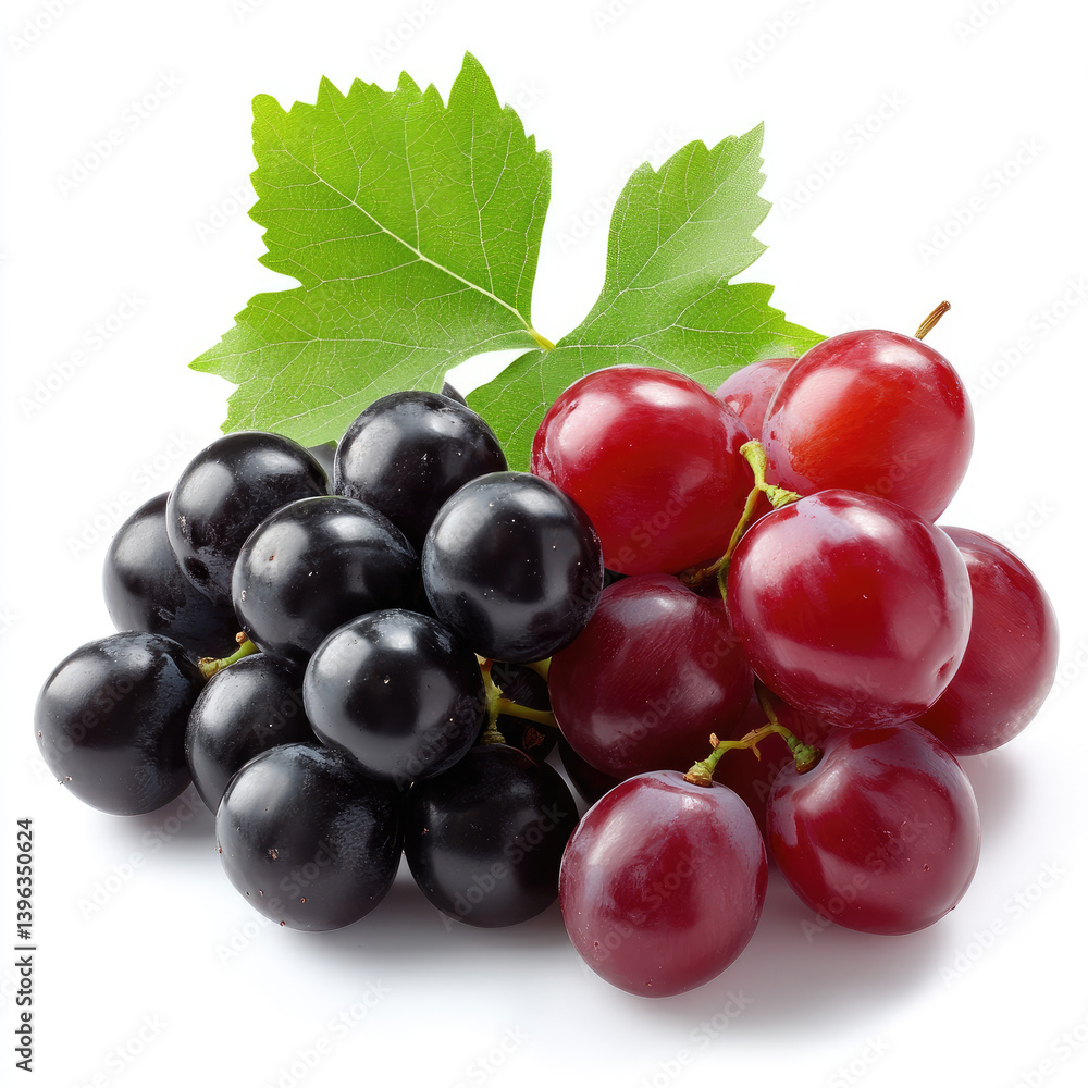 Fresh Black Red Grapes on transparent background Fresh Black Red Grapes on transparent background