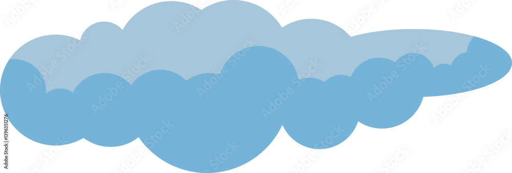 Stylized Fluffy and Puffy Cloud Illustration Stylized Fluffy and Puffy Cloud Illustration