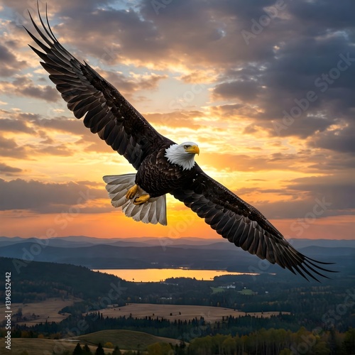 Wallpaper Mural Majestic Bald Eagle Soaring	 Torontodigital.ca