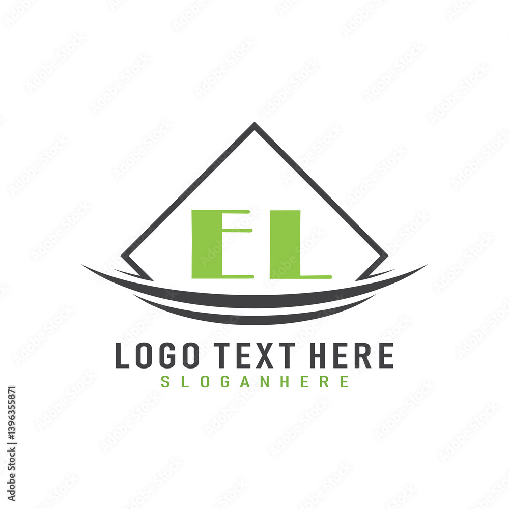 Obraz premium initial monogram logo with square style design.