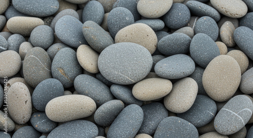 Close up on smooth gray stones creating a natural textured background Close up on smooth gray stones creating a natural textured background