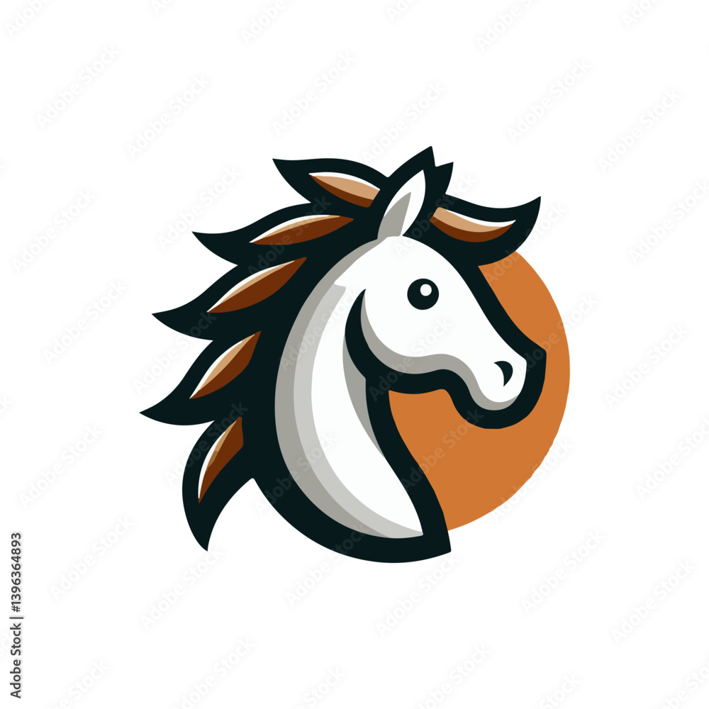 Fototapeta premium horse head mascot logo vector illustration