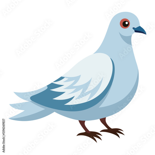 Dove isolated on white background