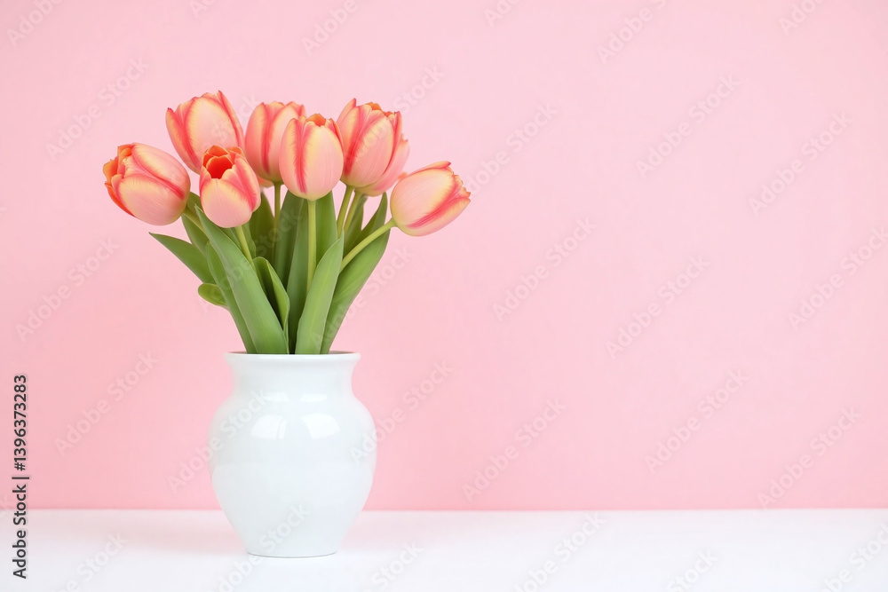 white vase filled with pink flowers sitting on top of a table white vase filled with pink flowers sitting on top of a table