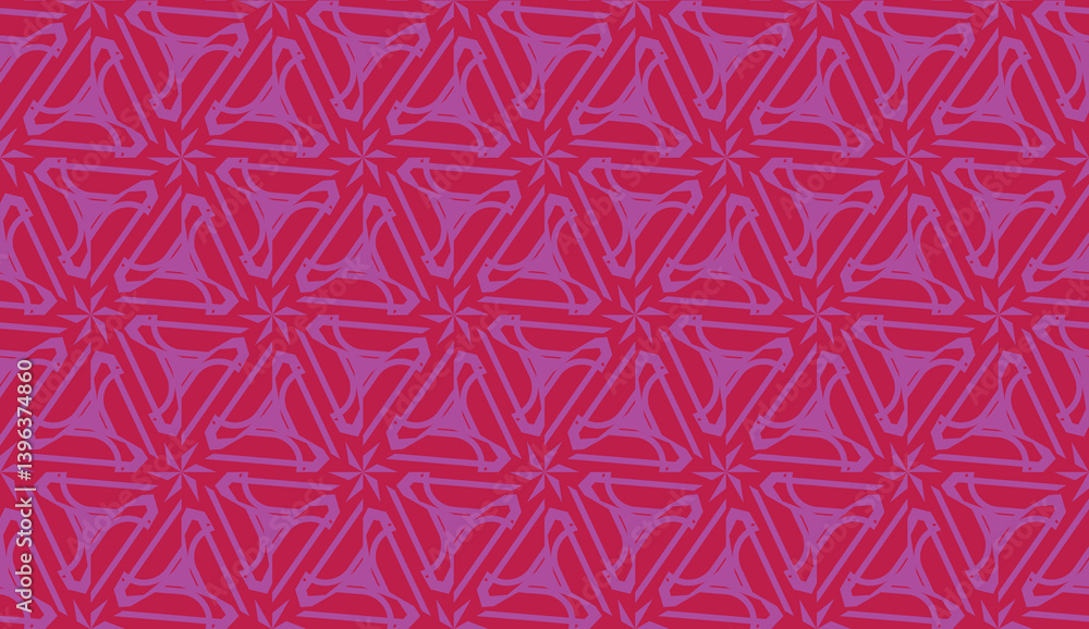 Fototapeta premium Design pattern with abstract modern ornament. Triangles style. Vector Seamless illustration.