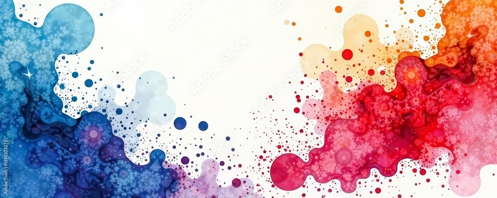 Obraz premium Abstract watercolor design with bold paint splashes and swirls, artistic, swirl