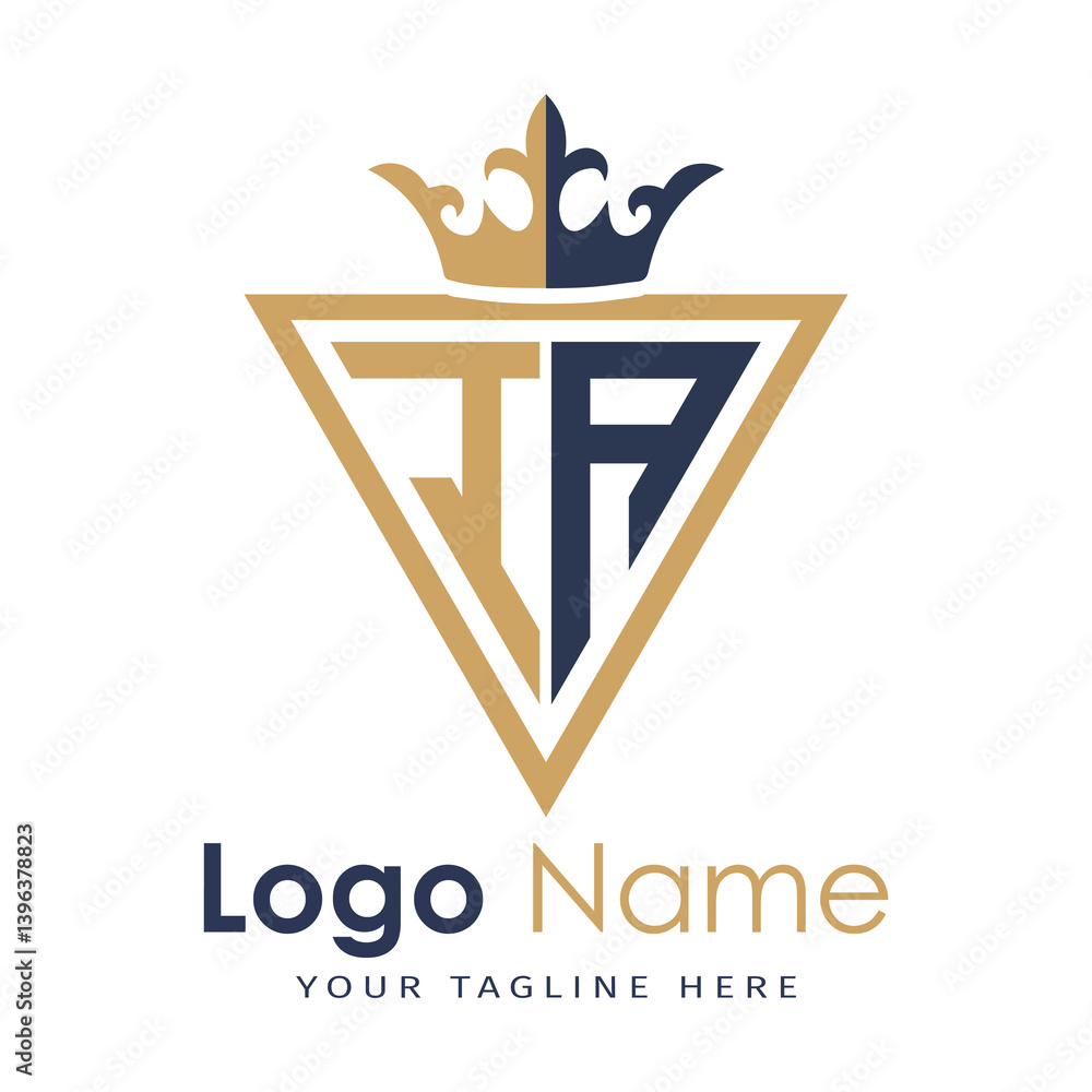 Initial monogram with triangle shape creative letter logo Initial monogram with triangle shape creative letter logo