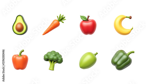 Wallpaper Mural Colorful variety of fresh vegetables and fruits Torontodigital.ca