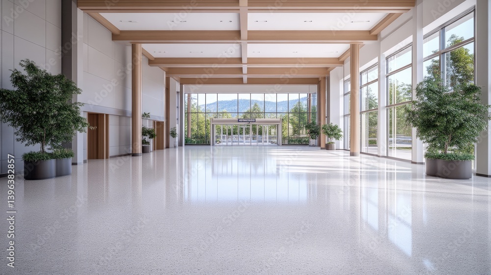 Obraz premium Spacious modern lobby with natural light