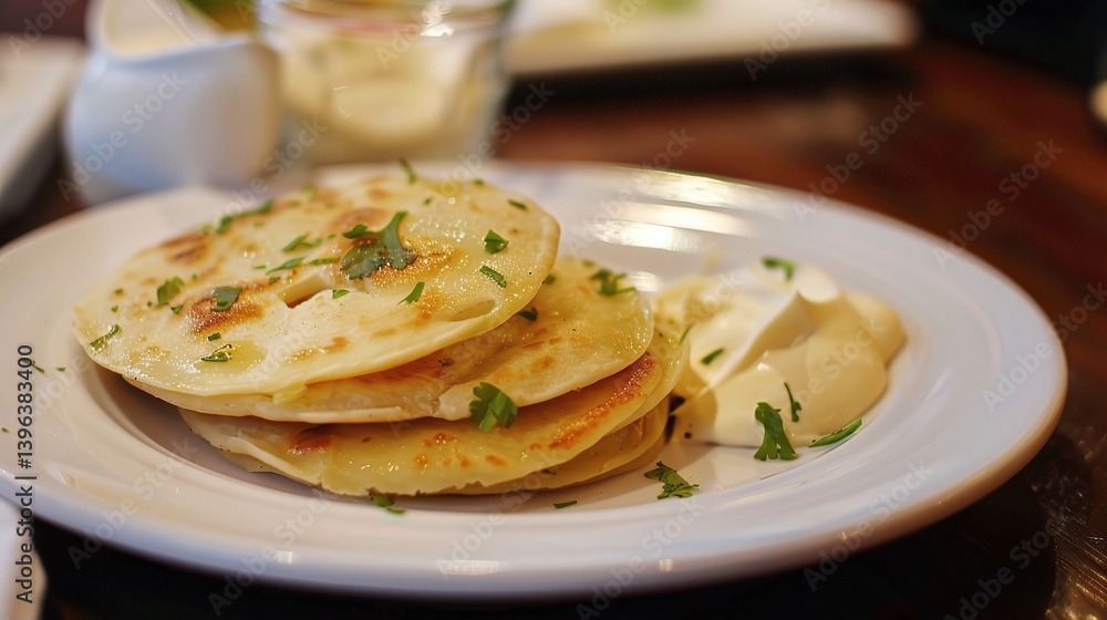 An inviting display of blini is presented. The blini, small, round, and fluffy pancakes, are made from a special batter. They have a golden - brown color on the surface, indicating they are well - coo An inviting display of blini is presented. The blini, small, round, and fluffy pancakes, are made from a special batter. They have a golden - brown color on the surface, indicating they are well - coo
