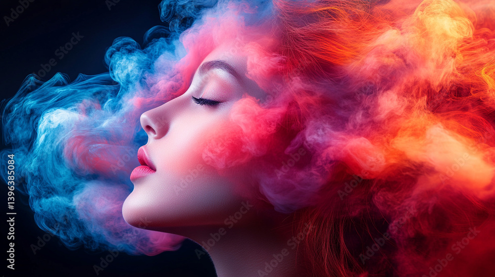 A young female silhouette blends with soft lighting and vibrant cloudscape, creating a dreamlike fusion that symbolizes emotional depth, inner peace, and surreal connection to the modern world.
A young female silhouette blends with soft lighting and vibrant cloudscape, creating a dreamlike fusion that symbolizes emotional depth, inner peace, and surreal connection to the modern world.