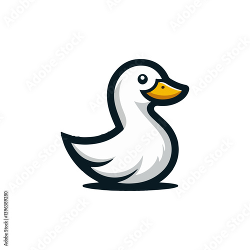 duck mascot logo vector illustration