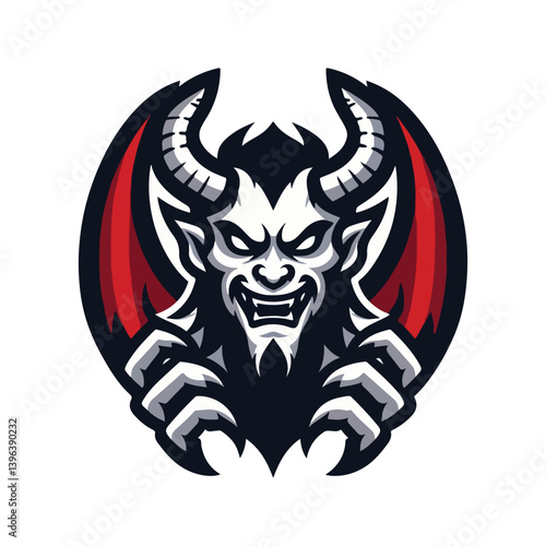 Wallpaper Mural demon mascot logo vector illustration Torontodigital.ca