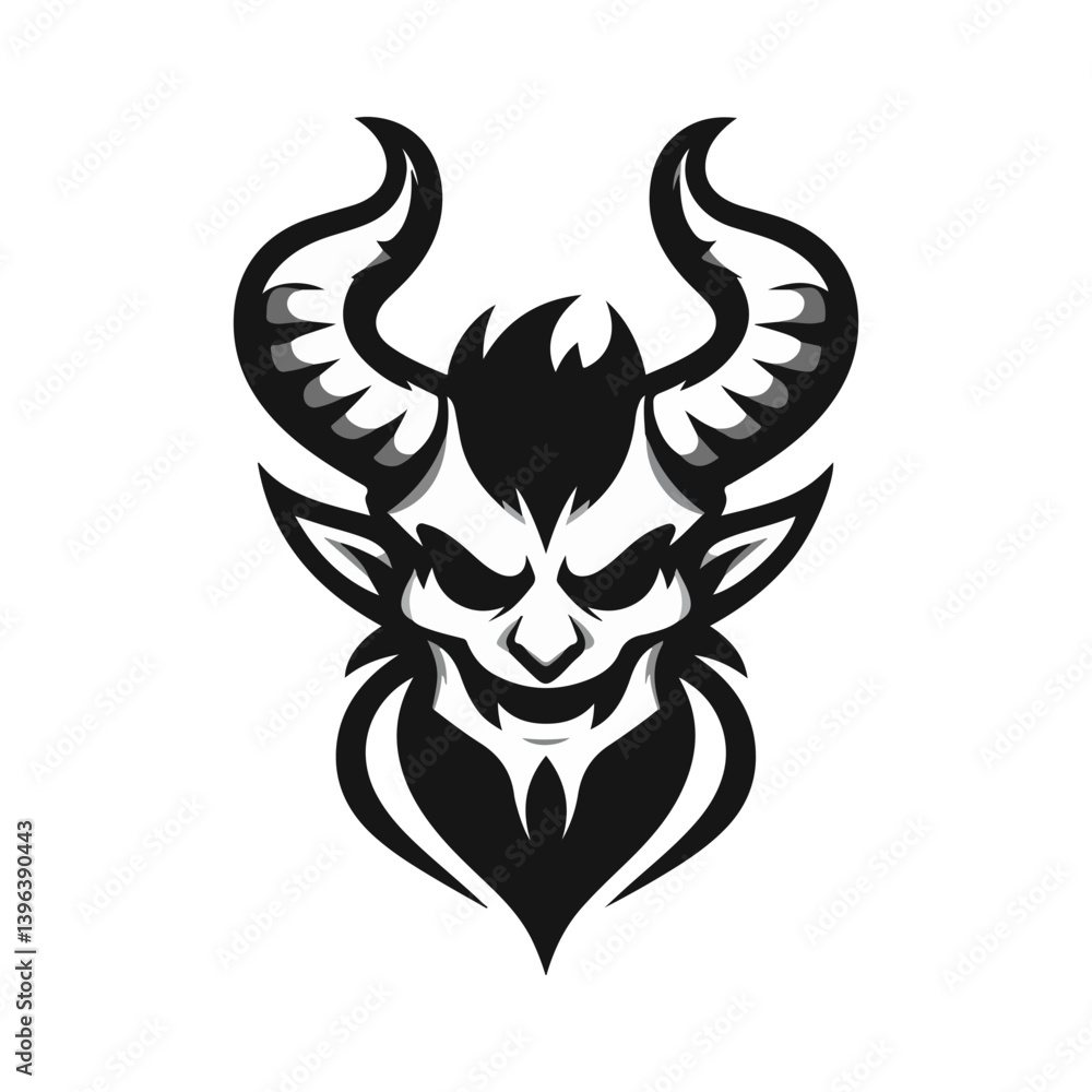 Fototapeta premium demon mascot logo vector illustration