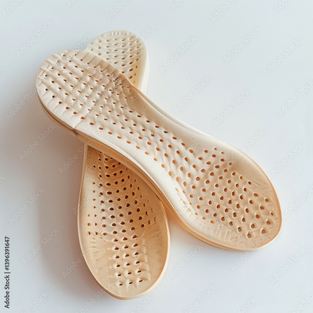 Orthopedic insoles with anatomical shape on white background Orthopedic insoles with anatomical shape on white background