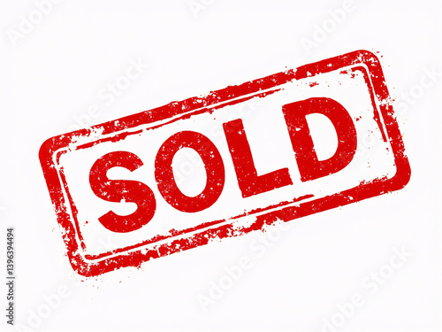 sold rubber stamp, grunge